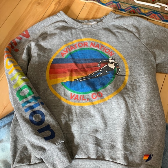 Aviator Nation Sweaters - Aviator Nation Vail Logo Crew Neck